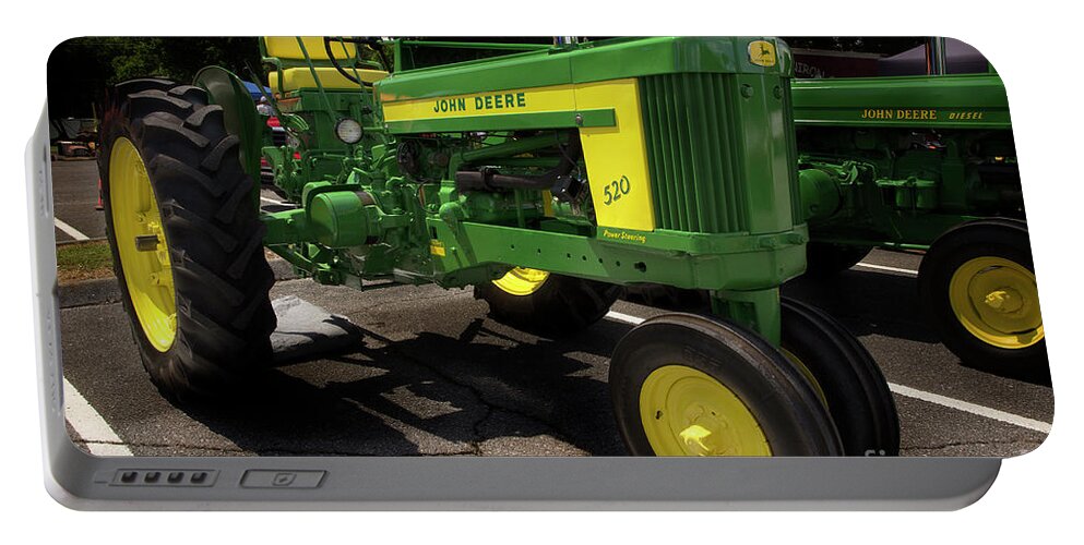 Tractor Portable Battery Charger featuring the photograph John Deere 520 by Mike Eingle
