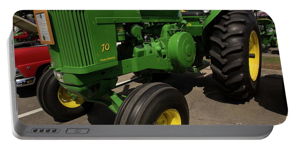 Tractor Portable Battery Charger featuring the photograph John Deere 70 by Mike Eingle