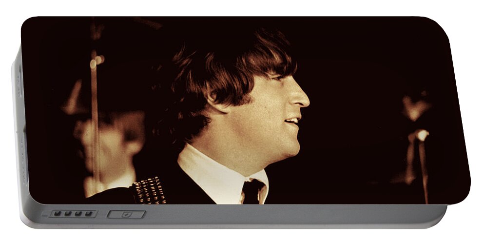 Beatles Portable Battery Charger featuring the photograph John Lennon by Larry Mulvehill