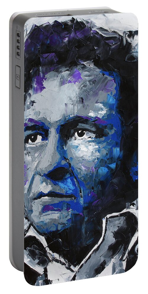 Johnny Cash Portable Battery Charger featuring the painting Johnny Cash II by Richard Day