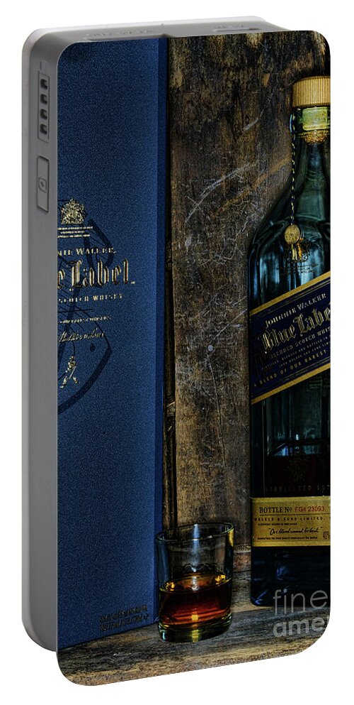 Paul Ward Portable Battery Charger featuring the photograph Johnny Walker Blue Label Whisky by Paul Ward