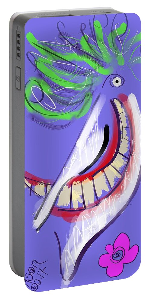 Joker Portable Battery Charger featuring the digital art Joker by Jason Nicholas