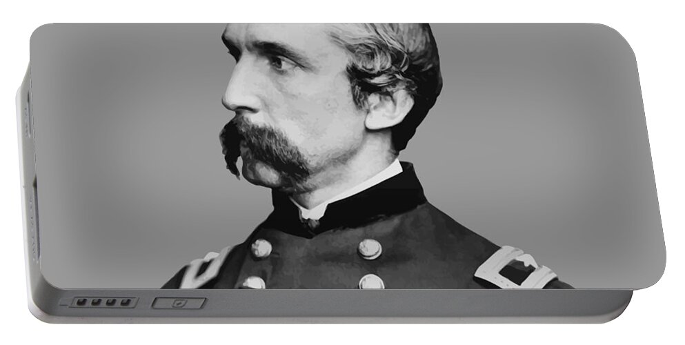 General Chamberlain Portable Battery Charger featuring the painting Joshua Lawrence Chamberlain by War Is Hell Store