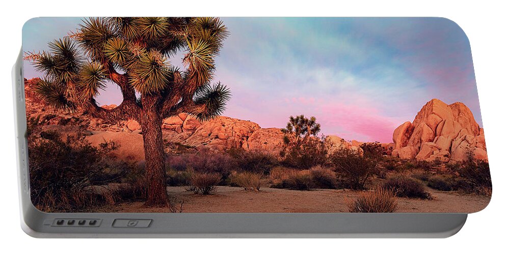 California Portable Battery Charger featuring the photograph Joshua Tree with Dawn's Early Light by John Hight