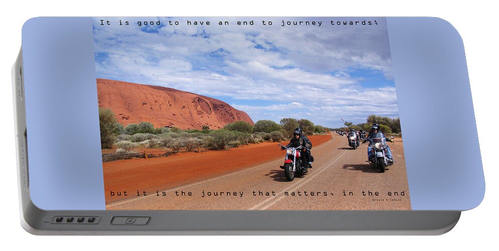 Harley-davidson Portable Battery Charger featuring the photograph Journey by Linda Lees