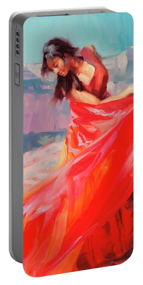 Southwest Portable Battery Charger featuring the painting Jubilee by Steve Henderson