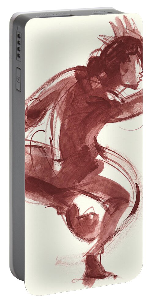 Female Contemporary Dancer Portable Battery Charger featuring the painting Julia by Judith Kunzle