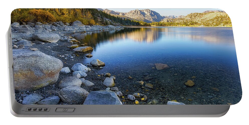 June Lake Portable Battery Charger featuring the photograph June Lake by Anthony Michael Bonafede