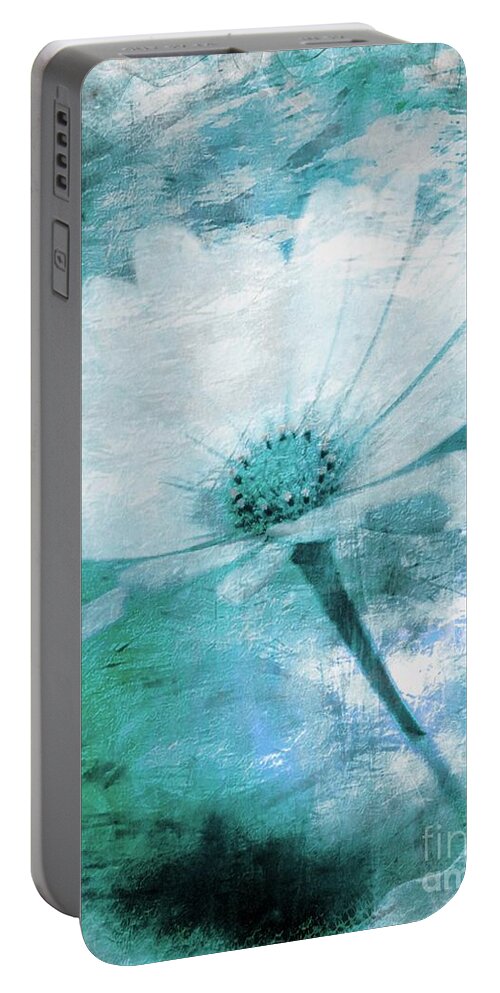 Daisy Portable Battery Charger featuring the photograph Just A Daisy by Clare Bevan