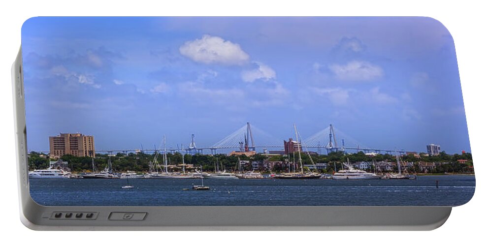 Bridge Portable Battery Charger featuring the photograph Just Another Day on the Water by Sennie Pierson