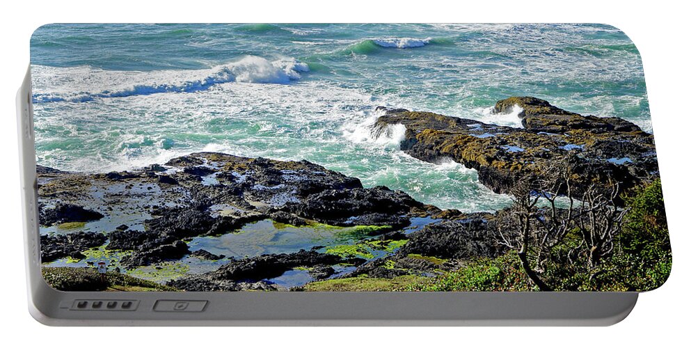 Oregon Coast Usa Portable Battery Charger featuring the photograph Just Breeze by Tanya Filichkin