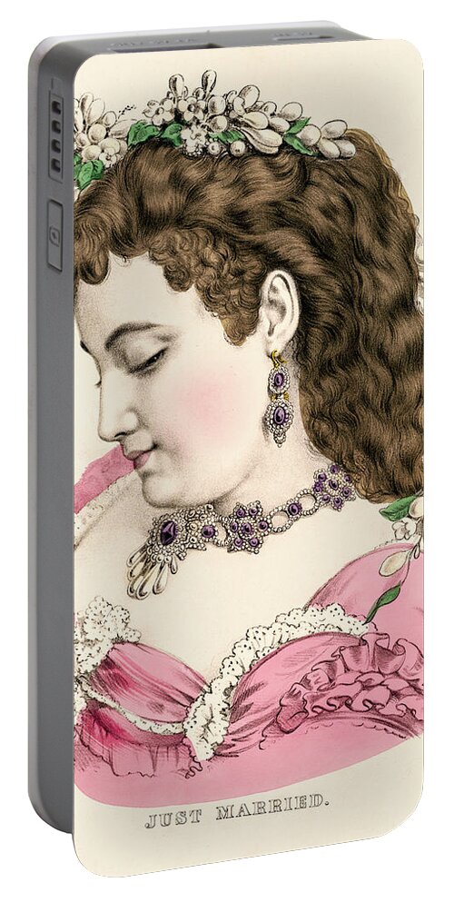 Cape May Portable Battery Charger featuring the photograph Just Married by David Letts