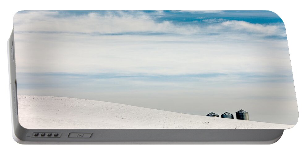 Snow Portable Battery Charger featuring the photograph Just Over the Ridge by Todd Klassy