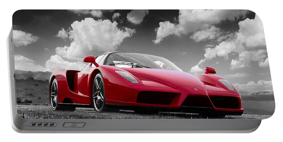 Enzo Ferrari Portable Battery Charger featuring the photograph Just Red 1 2002 Enzo Ferrari by Scott Campbell