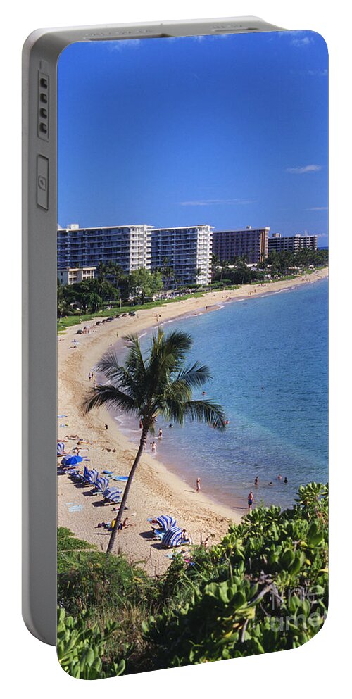 Architecture Portable Battery Charger featuring the photograph Kaanapali Beach by Greg Vaughn - Printscapes