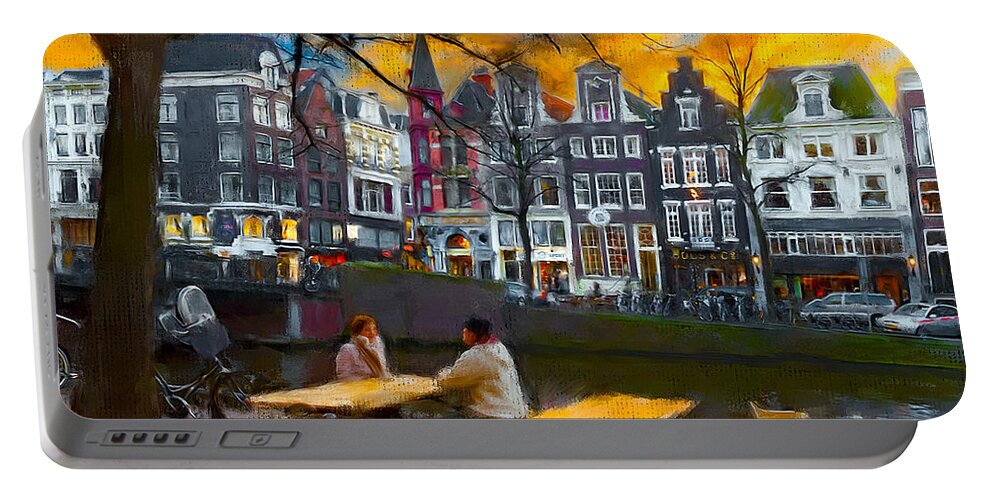 Holland Amsterdam Portable Battery Charger featuring the photograph Kaizersgracht 451. Amsterdam by Juan Carlos Ferro Duque