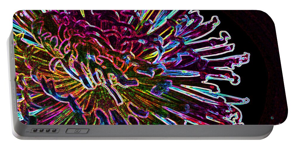 Flowers In The Kitchen Portable Battery Charger featuring the photograph Kaleidoscopic by Julie Lueders 