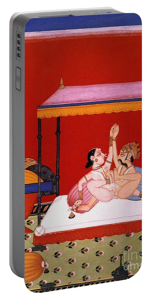 Asian Portable Battery Charger featuring the painting Kama Sutra by Vatsyayana
