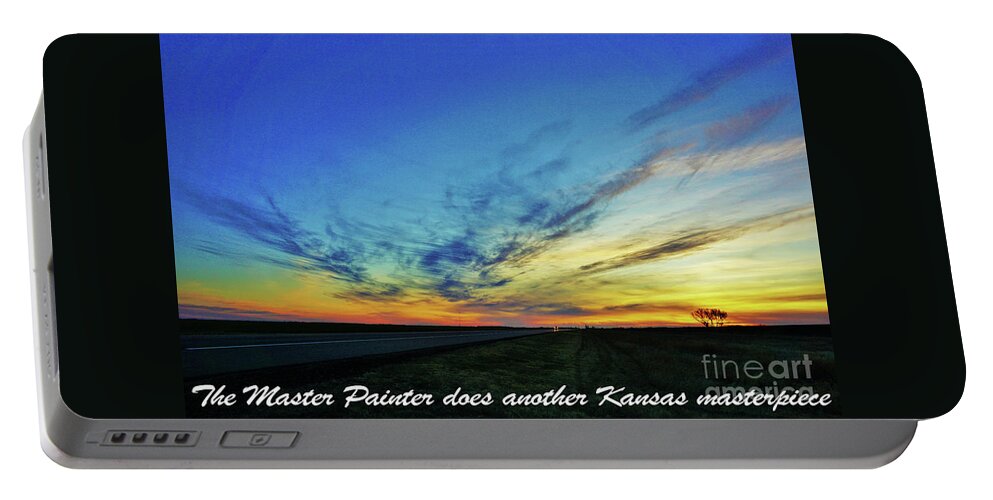 Kansas Portable Battery Charger featuring the photograph Kansas Sunrise by Merle Grenz