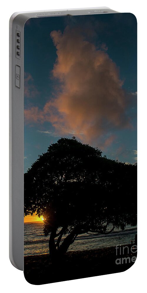 Office Decor Portable Battery Charger featuring the photograph Kapaa Sunrise 6100 by Chuck Flewelling