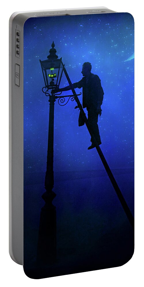 Night Portable Battery Charger featuring the photograph Keep the light within you Burning by John Rivera