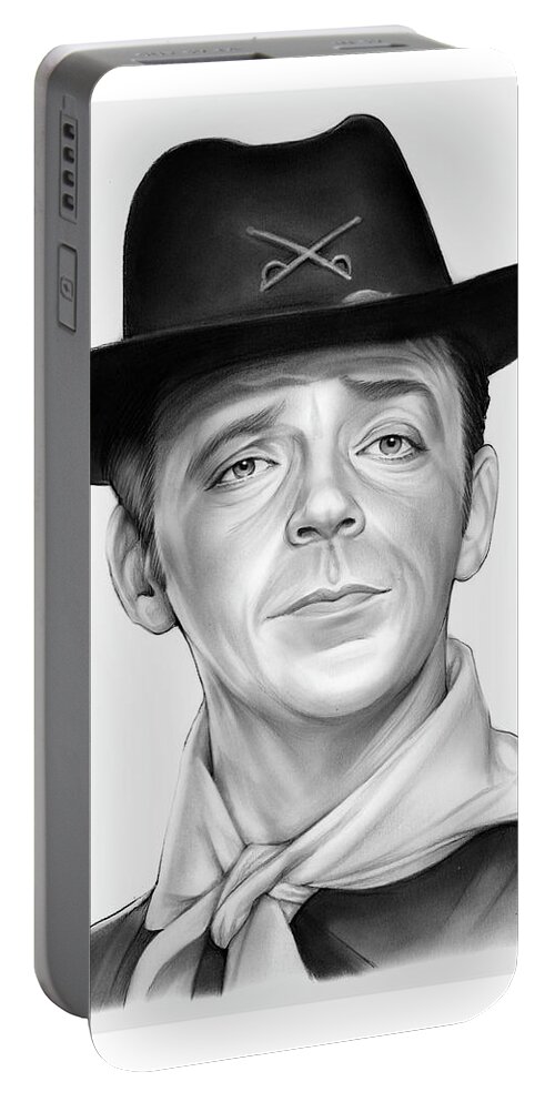 Ken Berry Portable Battery Charger featuring the drawing Ken Berry by Greg Joens