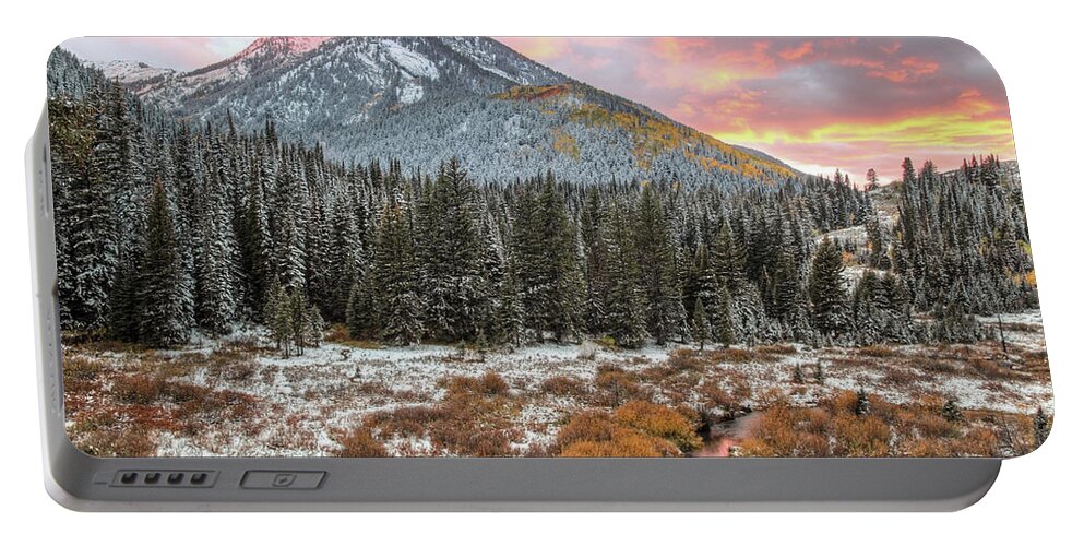 Utah Portable Battery Charger featuring the photograph Kessler Peak Fall Sunset by Brett Pelletier