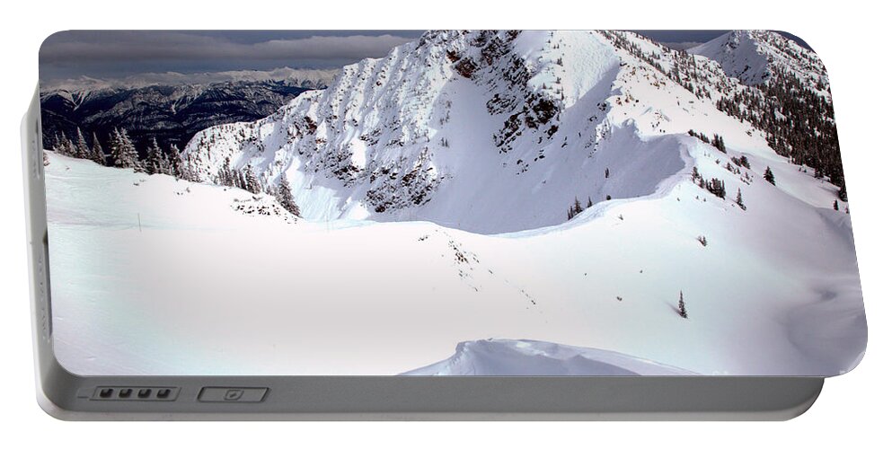 Kicking Horse Portable Battery Charger featuring the photograph Kicking Horse Terminator Peak by Adam Jewell