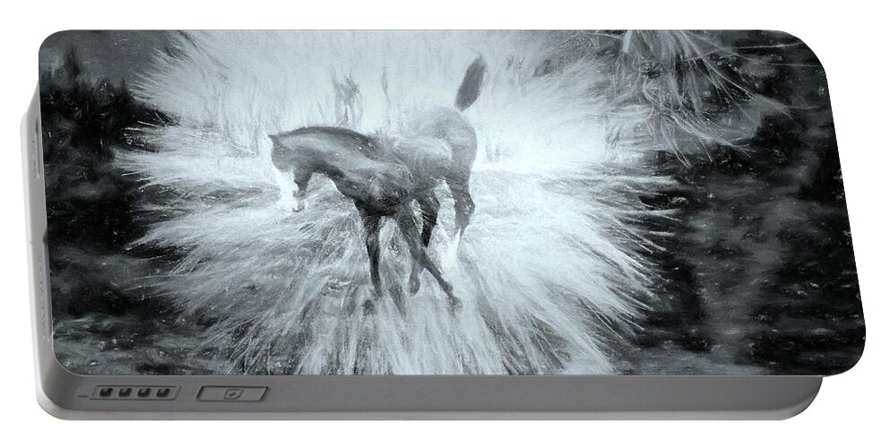 Horse Portable Battery Charger featuring the photograph Kicking Up Heels by Kathy Bassett