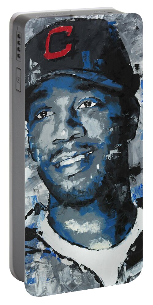 Kid Cudi Portable Battery Charger featuring the painting Kid Cudi Portrait by Richard Day