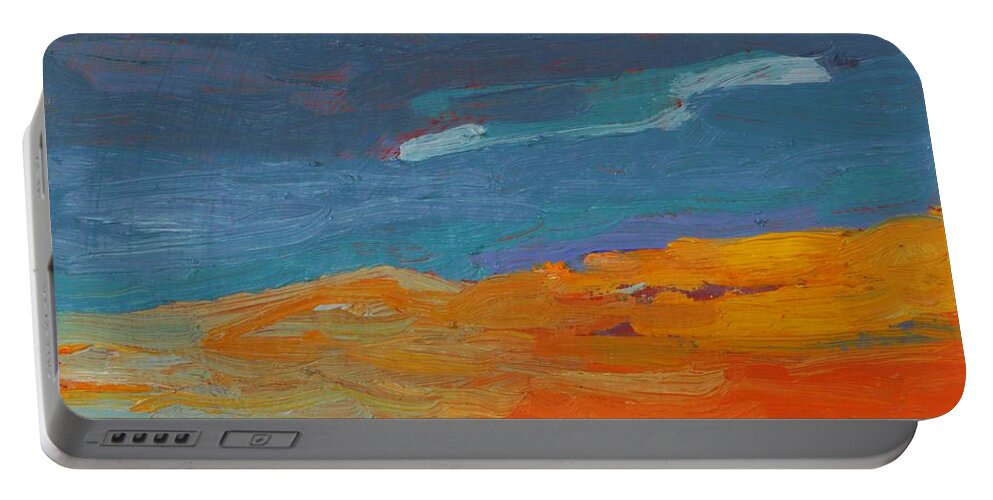 2001 Portable Battery Charger featuring the painting Killbear Sunset Across the Twin Points by Phil Chadwick