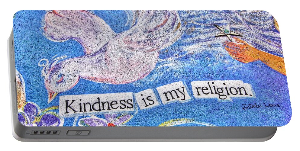 Illustration Portable Battery Charger featuring the photograph Kindness Is My Religion by Lanita Williams