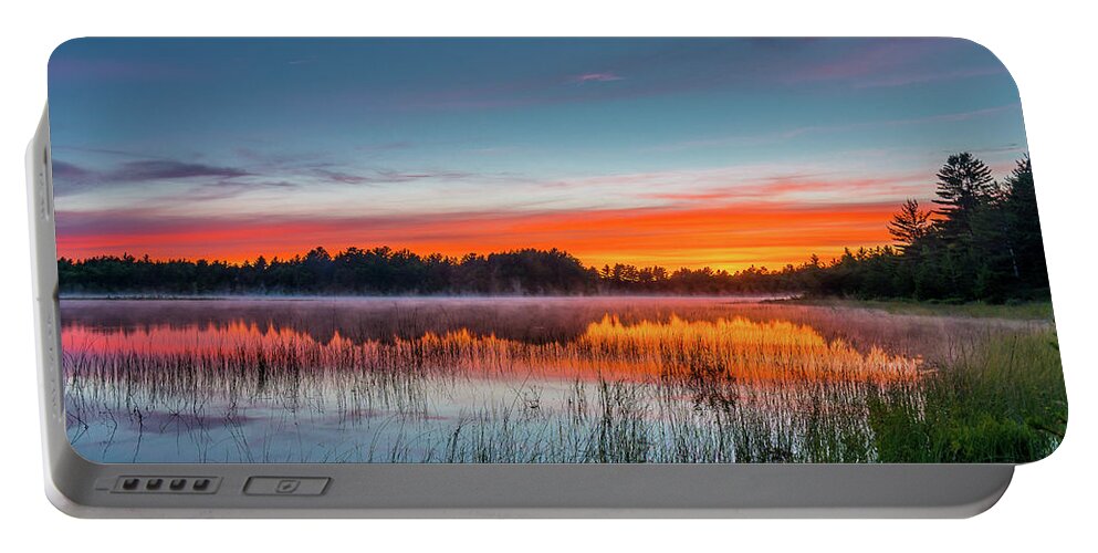 Kingston Lake Portable Battery Charger featuring the photograph Kingston Lake Sunset by Gary McCormick