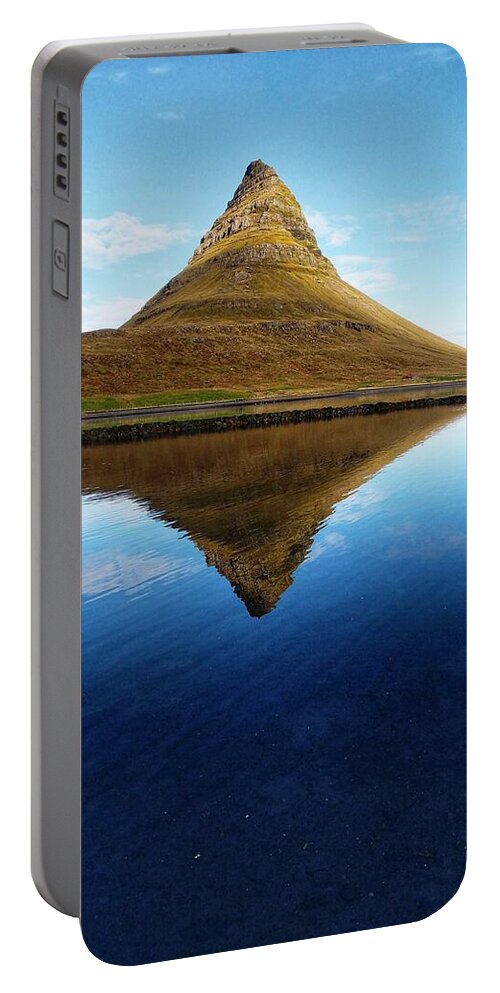 Kirkjufell Mountain Portable Battery Charger featuring the photograph Kirkjufell Reflection by William Slider