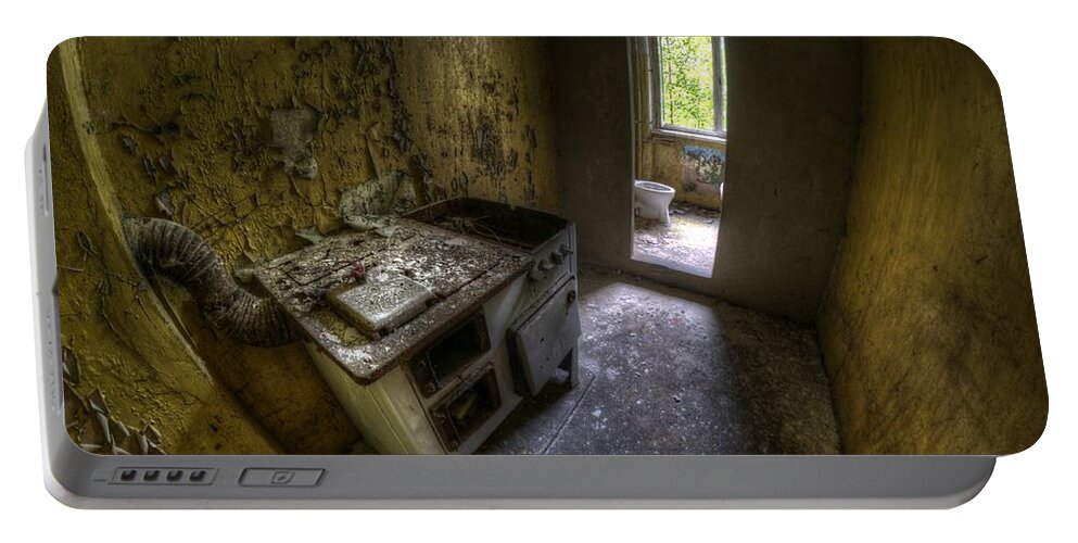 Abandoned Portable Battery Charger featuring the photograph Kitchen with a loo by Nathan Wright