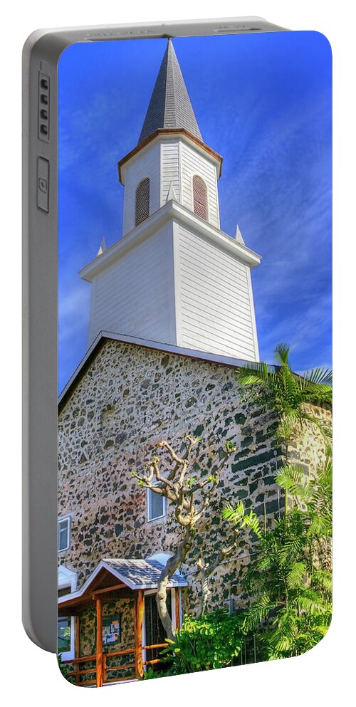  Portable Battery Charger featuring the photograph Kona Church by Joe Palermo
