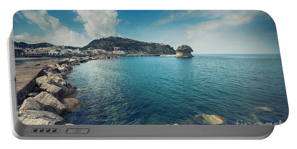 Ischia Portable Battery Charger featuring the photograph Lacco Ameno harbour , Ischia island by Ariadna De Raadt