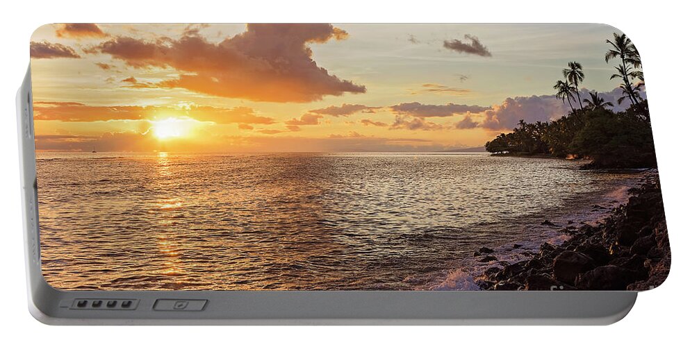 Lahaina Portable Battery Charger featuring the photograph Lahaina Sunset by Eddie Yerkish