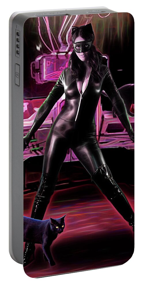 Cat Woman Portable Battery Charger featuring the photograph Lair Of The Cat Woman by Jon Volden