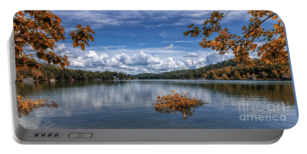 Appalachian-mountains Portable Battery Charger featuring the photograph Lake Burton by Bernd Laeschke