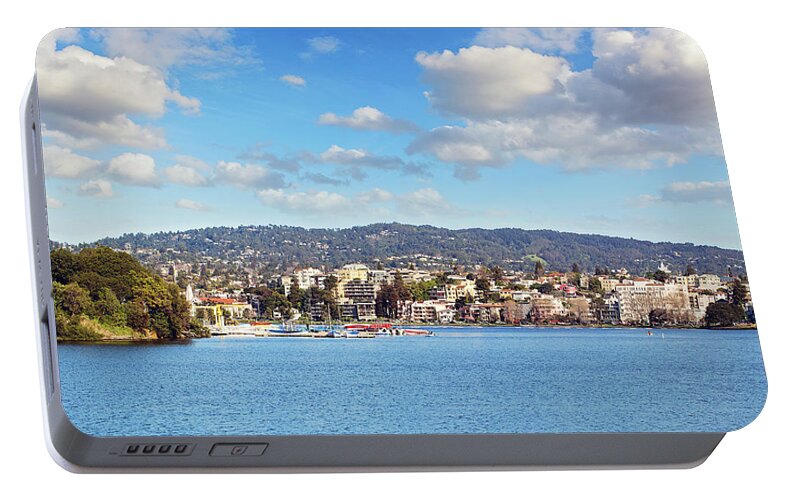 Oakland Portable Battery Charger featuring the photograph Lake Merritt Panorama - Oakland, California by Melanie Alexandra Price