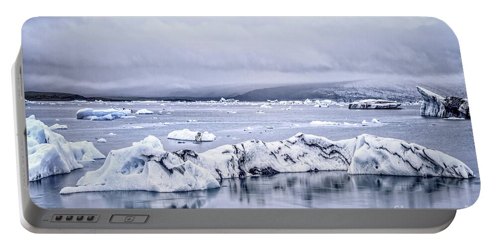 Kremsdorf Portable Battery Charger featuring the photograph Land Of Ice by Evelina Kremsdorf