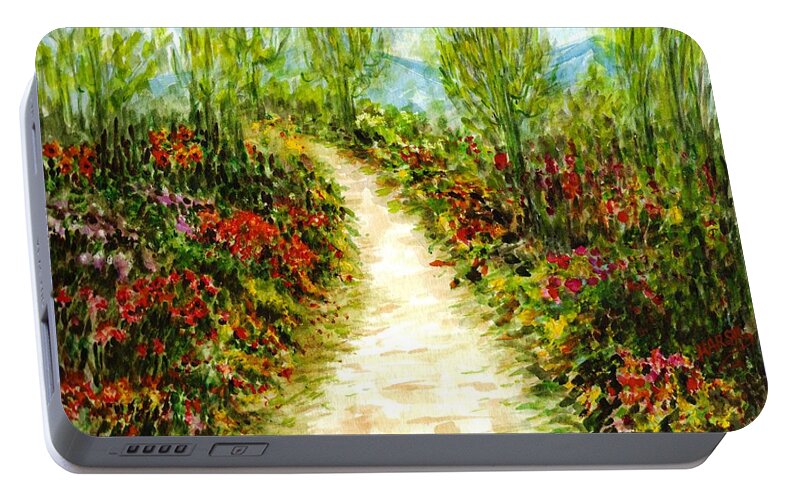 Landscape Portable Battery Charger featuring the painting Landscape by Harsh Malik