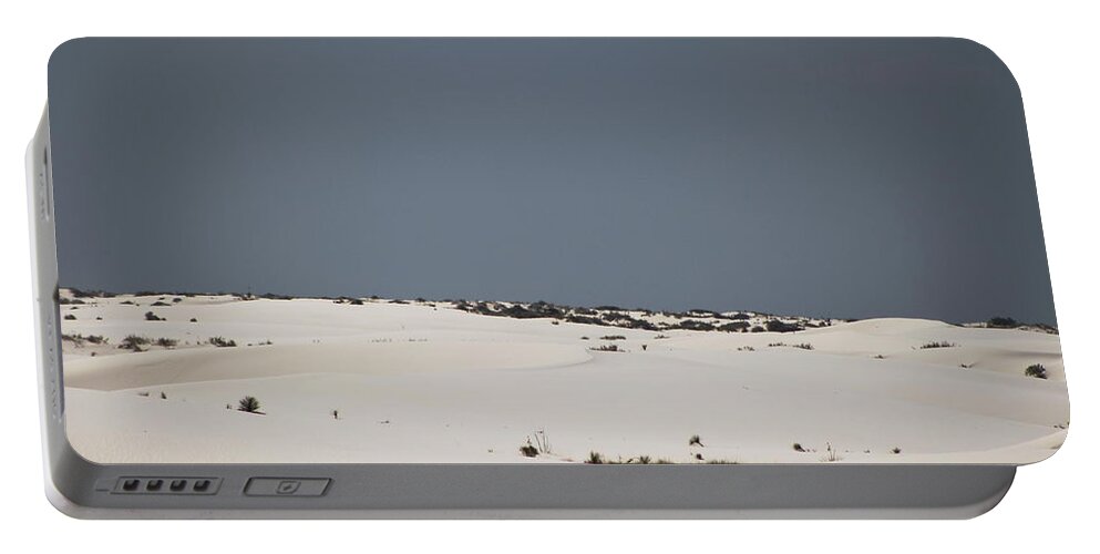 Layers Of Gypsum Sand Portable Battery Charger featuring the photograph Landscapes of White Sands 5 by Colleen Cornelius