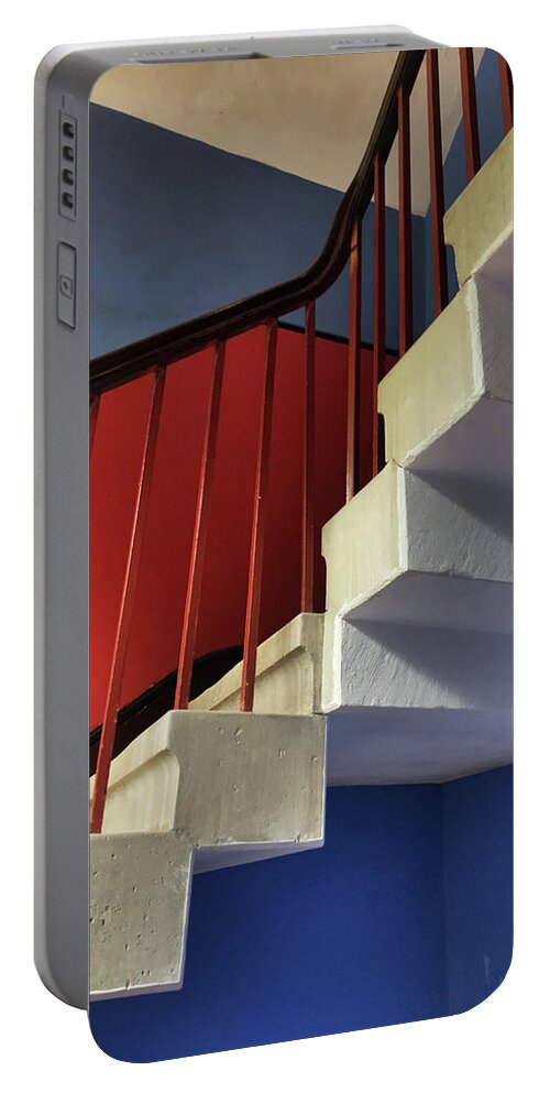 Stairs Portable Battery Charger featuring the photograph Lanhydrock Stairs by Pat Moore