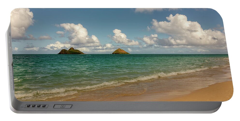 Lanikai Kailua Oahu Hawaii Beach Park Seascape Portable Battery Charger featuring the photograph Lanikai Beach 5 - Oahu Hawaii by Brian Harig