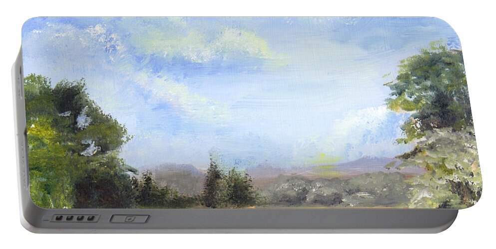 Landscape Portable Battery Charger featuring the painting LaPoint Utah by Nila Jane Autry