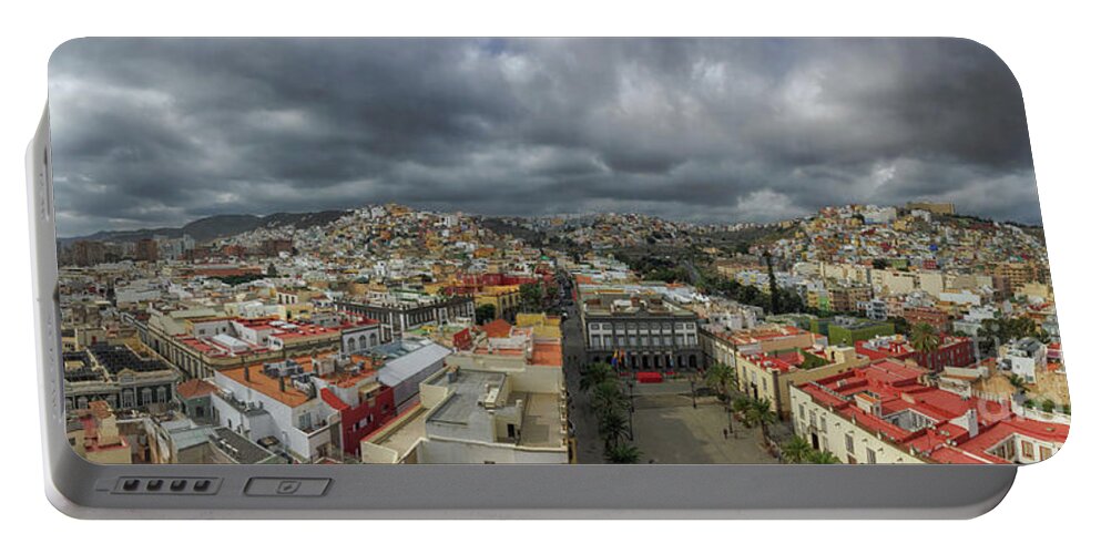 Architectural Portable Battery Charger featuring the photograph Las Palmas Panorama by Patricia Hofmeester