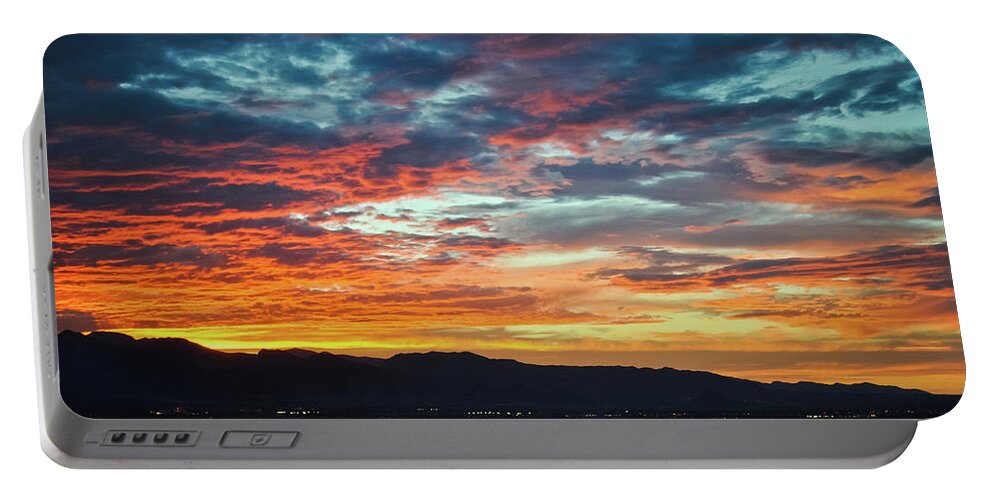 High Roller Portable Battery Charger featuring the photograph Las Vegas Sunset by Kyle Hanson