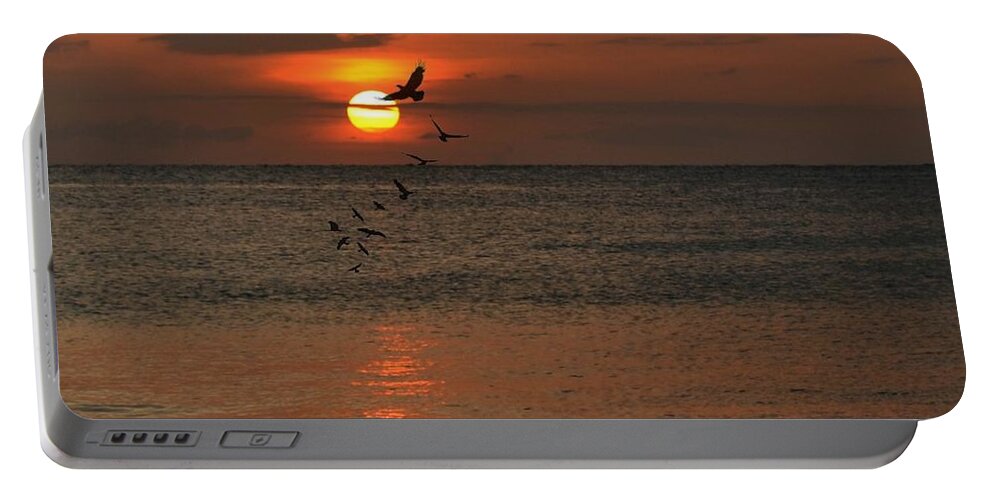Sunset Portable Battery Charger featuring the photograph Last Light by Carolyn Mickulas